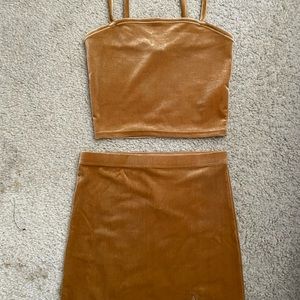Gold Velvet set